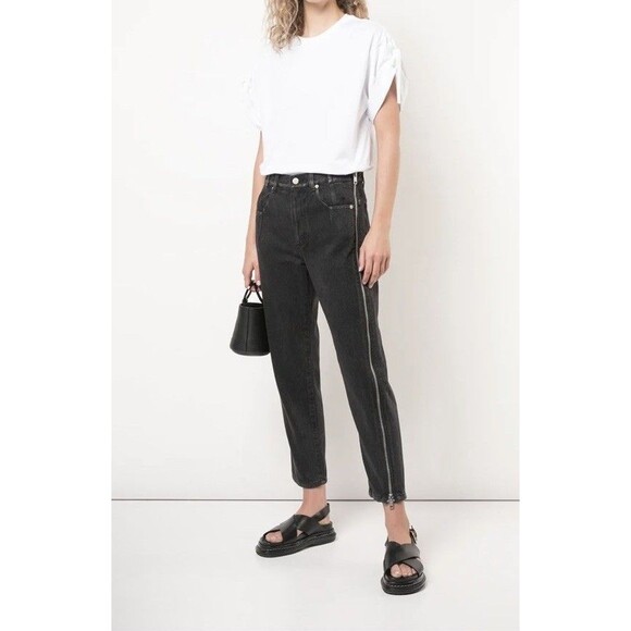 3.1 Phillip Lim Denim - $395 3.1 Phillip Lim Women's Black High-Rise Zip Detail Jeans Pants Sz 0 (XS /S)